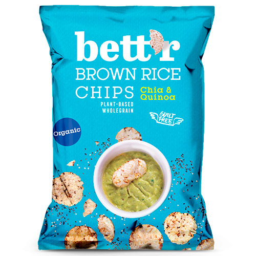 bett'r Ris Chips Med Chia Og Quinoa Økologisk | 60 gr fra bett'r på Mecindo.dk