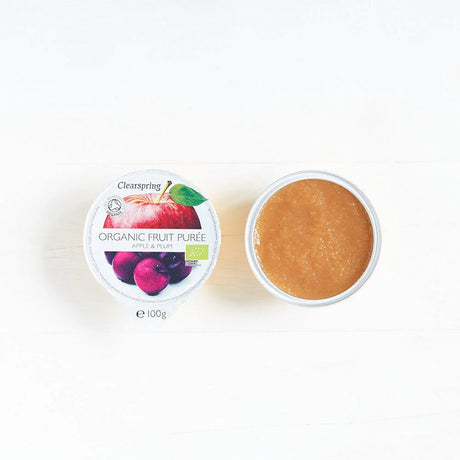 Clearspring Frugtpuré Økologisk (200 gr) | AEble & Blomme fra Clearspring på Mecindo.dk