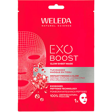 Weleda Exo Boost Glow Sheet Mask Pomegranate | 20 ml fra Weleda på Mecindo.dk