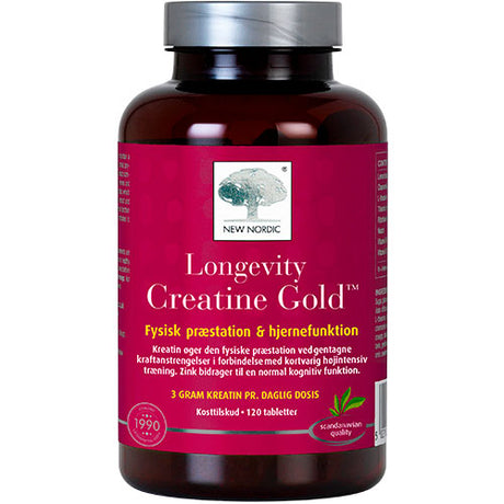 New Nordic Longevity Creatine Gold | 120 tabletter fra New Nordic på Mecindo.dk