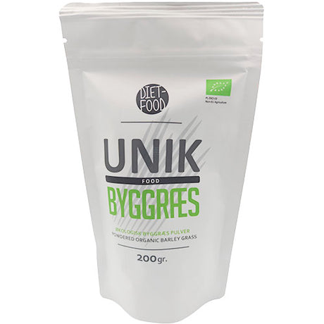 Unikfood Byggræs Pulver Økologisk | 200 gr fra Unikfood på Mecindo.dk