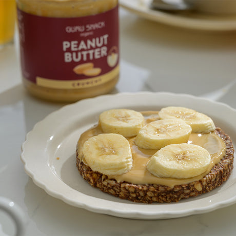 Guru Snack Peanutbutter Smooth Økologisk | 500 gr fra Guru Snack på Mecindo.dk