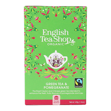English Tea Shop Green Tea & Pomegranate Økologisk | 20 br fra English Tea Shop på Mecindo.dk