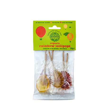 Biona Organic Regnbue Slikkepinde Økologisk | 50 gr fra Biona Organic på Mecindo.dk