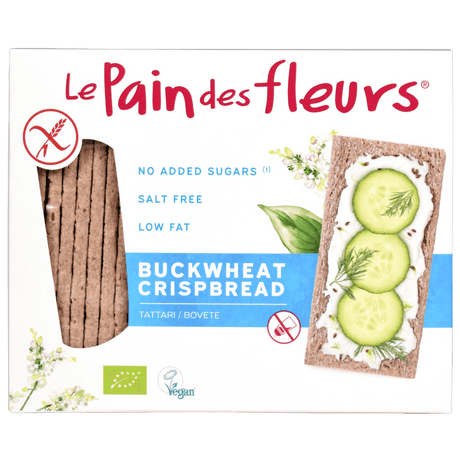 Le pain des fleurs Boghvedeknækbrød Glutenfri Økologisk U.sukker & Salt | 150 g fra Le pain des fleurs på Mecindo.dk