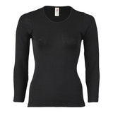 Engel Natur Bluse Merinould & Silke Black | Str. 34/36 fra Engel Natur på Mecindo.dk