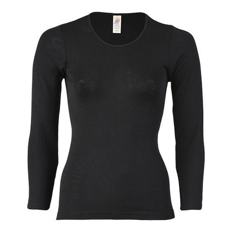 Engel Natur Bluse Merinould & Silke Black | Str. 34/36 fra Engel Natur på Mecindo.dk