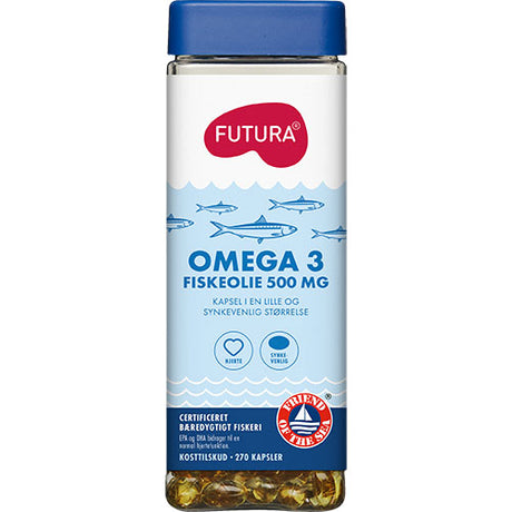 Futura Omega 3 500mg | 270 kapsler fra Futura på Mecindo.dk