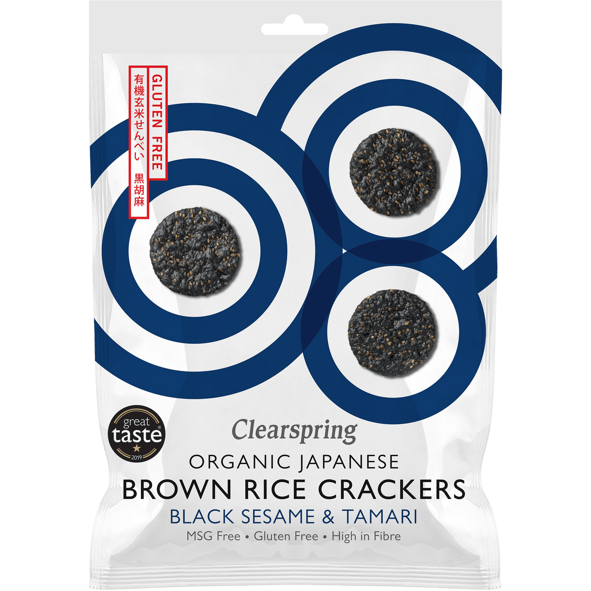 Clearspring Rice Cracker Økologisk | Black Sesame fra Clearspring på Mecindo.dk