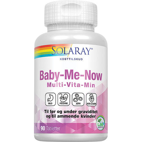 Solaray Baby-me-now Multi-vitamin | 90 Tabl. fra Solaray på Mecindo.dk