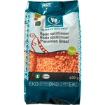 Urtekram Røde Splitlinser Økologisk | 400 g