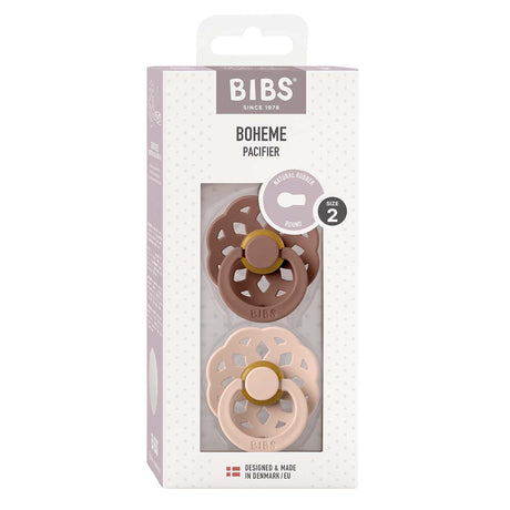 BIBS Boheme Latex Size 2 Woodchuck/Blush 2 PACK fra BIBS på Mecindo.dk