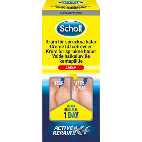 Scholl Creme Til Haelrevner Active Repair K+ | 120 ml fra Scholl på Mecindo.dk