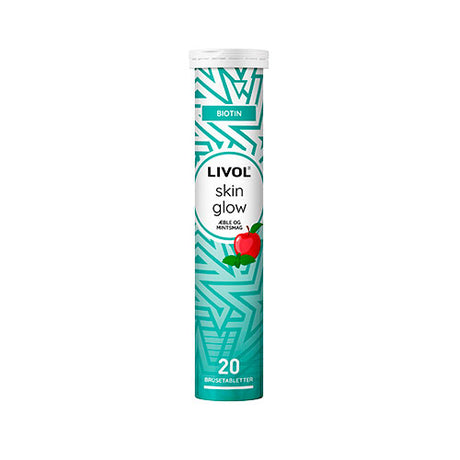 Livol Brusetablet Skin Glow M. AEble Og Mint | 20 Tabl. fra Livol på Mecindo.dk