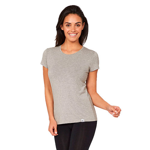 Boody Women´s Crew Neck Light Marl | Str. L fra Boody på Mecindo.dk