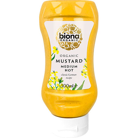 Biona Organic Sennep Medium Hot (Squeezy) Økologisk | 300 ml fra Biona Organic på Mecindo.dk