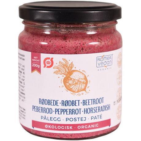 Rømer Smørepålaeg Rødbede & Peberrods Økologisk | 200 gr fra Rømer på Mecindo.dk