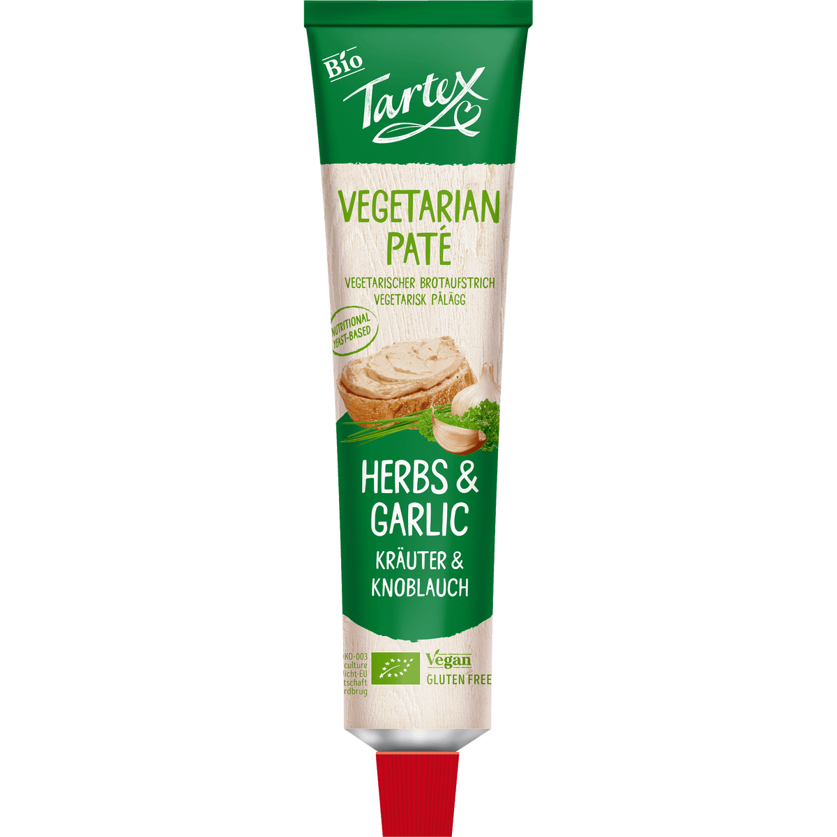Tartex Paté Tube Økologisk | Hvidløg & Urter