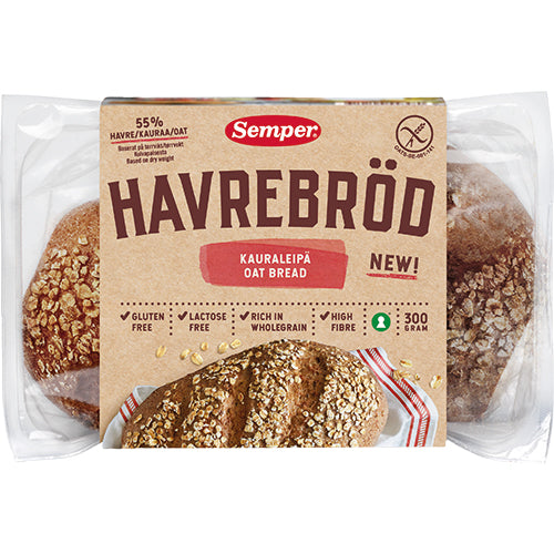 Semper Glutenfri Havrebrød | 300 gr fra Semper på Mecindo.dk