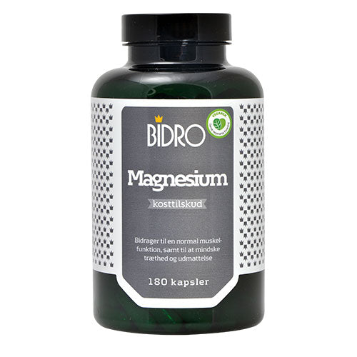 Bidro Magnesium | 180 kapsler fra Bidro på Mecindo.dk