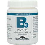 Natur-Drogeriet Niacin (Nikotinamid) 420 Mg | 50 Tabl.