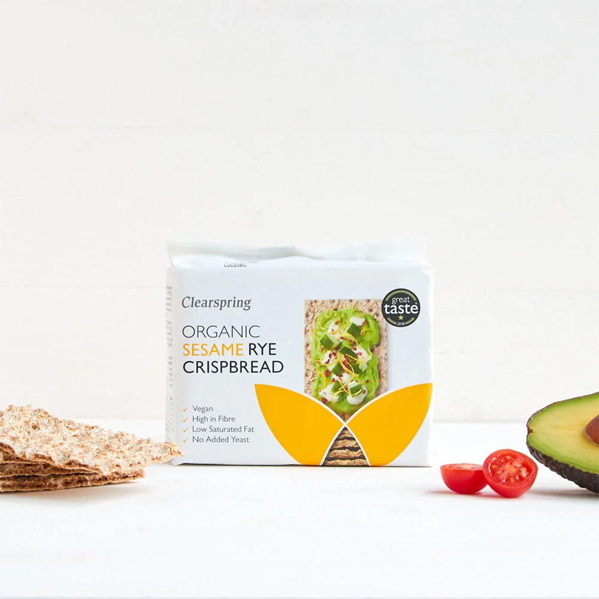 Clearspring Rugknaekbrød M. Sesam Økologisk | 200 gr fra Clearspring på Mecindo.dk