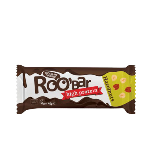 ROO'bar Choko Hasselnødde Protein Økologisk Roobar | 40 gr fra ROO'bar på Mecindo.dk