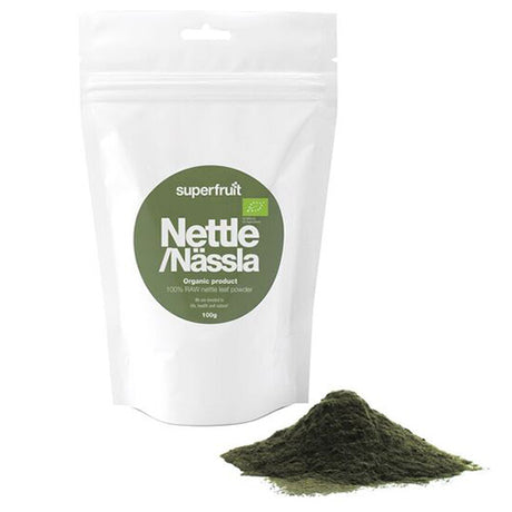 Superfruit Nettle Powder Økologisk Braendnaelde | 100 gr fra Superfruit på Mecindo.dk