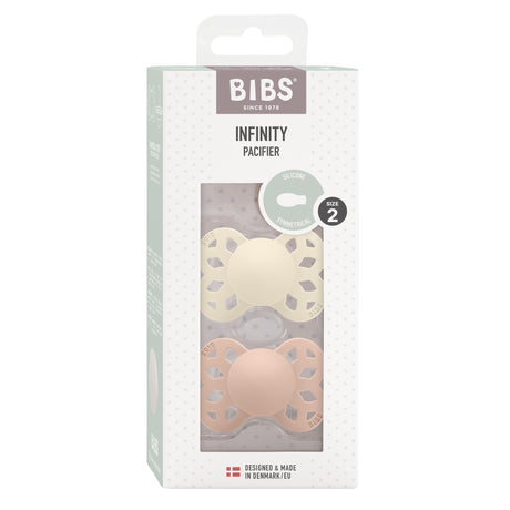 BIBS Infinity Silicone Symmetrical Size 2 Ivory/ fra BIBS på Mecindo.dk