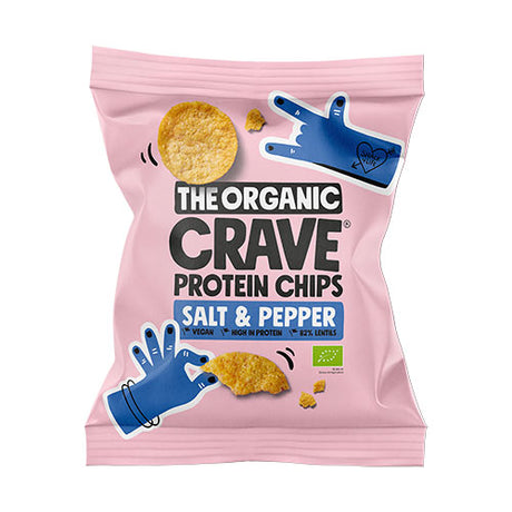 The Organic Crave Veganske Protein Chips M. Salt Og Peber Økologisk | 30 gr fra The Organic Crave på Mecindo.dk