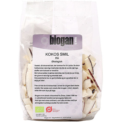 Biogan Rå Kokos M. Hinde Økologisk | 175 gr fra Biogan på Mecindo.dk
