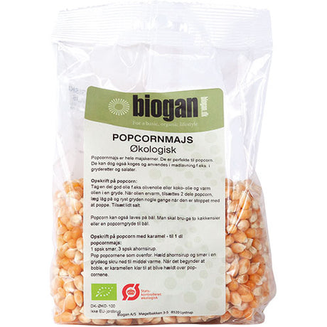 Biogan Økologiske Popcornmajs | 500 gr fra Biogan på Mecindo.dk
