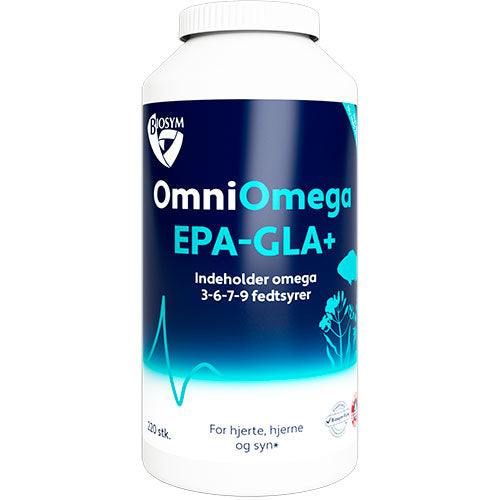 Biosym Omniomega Epa-gla+ | 220 kapsler fra Biosym på Mecindo.dk