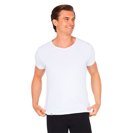 Boody Men´s V-neck T-shirt Hvid | Str. S fra Boody på Mecindo.dk