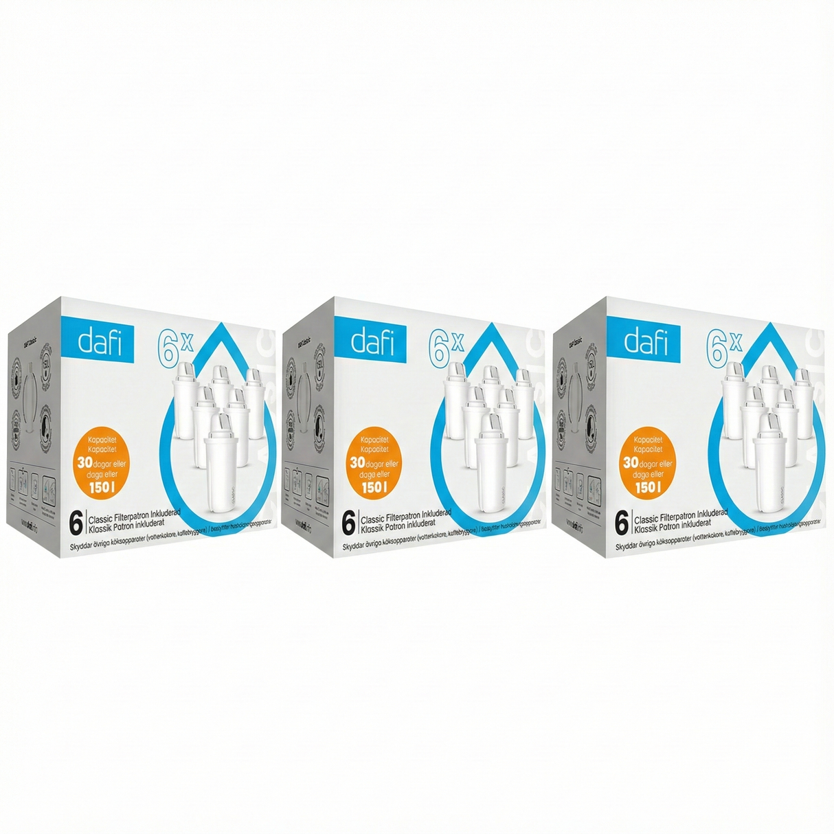 Dafi Filterpatroner | 3 x 6-pack