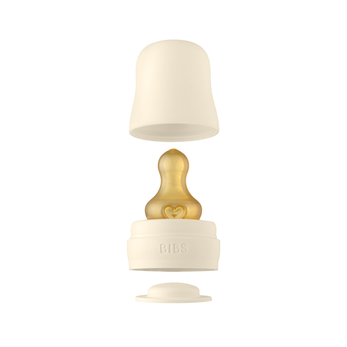 BIBS Baby Glass Bottle Complete Set Latex 110ml Ivory fra BIBS på Mecindo.dk
