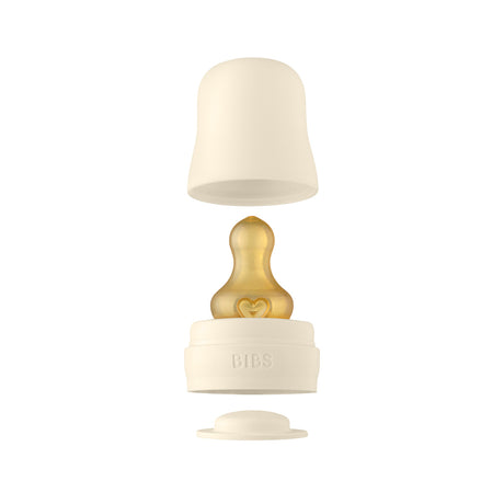 BIBS Baby Glass Bottle Complete Set Latex 110ml Ivory fra BIBS på Mecindo.dk