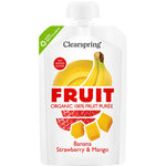 Clearspring Banan, Jordbær & Mango Frugtpuré Ø | 100 gr