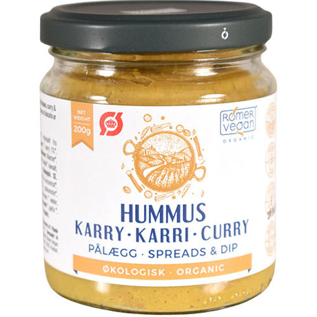 Rømer Smørepålaeg Hummus Karry Økologisk | 200 gr fra Rømer på Mecindo.dk