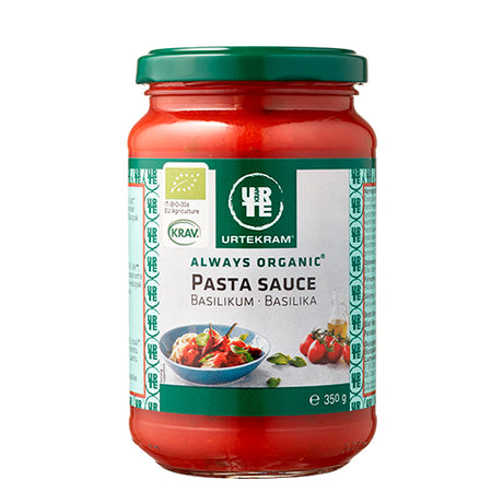 Urtekram Pastasauce Basilikum Økologisk | 350 gr fra Urtekram på Mecindo.dk