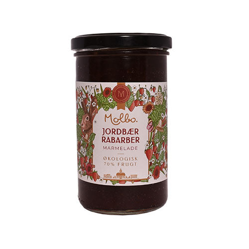 Rømer Jordbaer & Rabarber Marmelade Molbo, Økologisk | 290 gr fra Rømer på Mecindo.dk