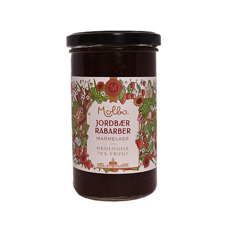 Rømer Jordbaer & Rabarber Marmelade Molbo, Økologisk | 290 gr fra Rømer på Mecindo.dk