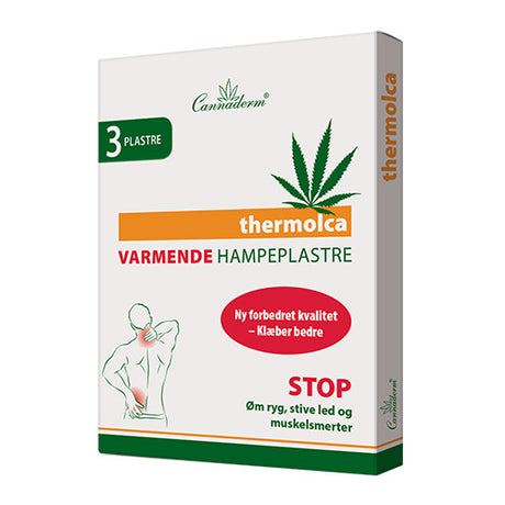 Cannaderm Varmende Hampeplastre 3 Stk 10x14 Cm Thermolca fra Cannaderm på Mecindo.dk