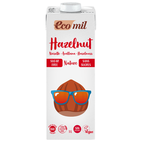 Ecomil Hasselnøddedrik Usødet Økologisk | 1 liter