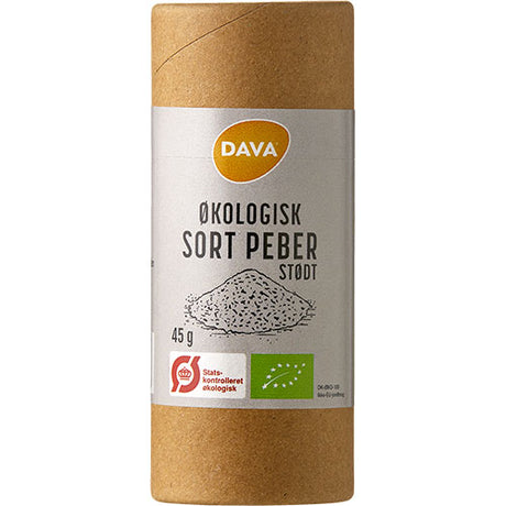 DAVA Økologisk sort peber, stødt | 45 gr fra DAVA på Mecindo.dk