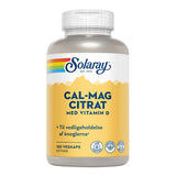 Solaray Cal-mag Citrat M. D-vitamin | 180 kapsler fra Solaray på Mecindo.dk
