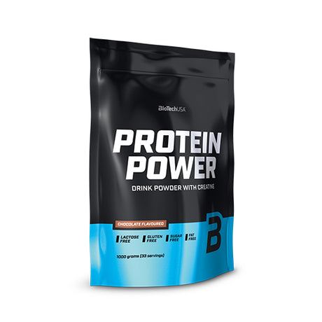 BioTechUSA 1protein Power Chocolate | 1000 gr fra BioTechUSA på Mecindo.dk