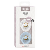 BIBS Colour Latex Size 2 White/Baby Blue 2 PACK fra BIBS på Mecindo.dk