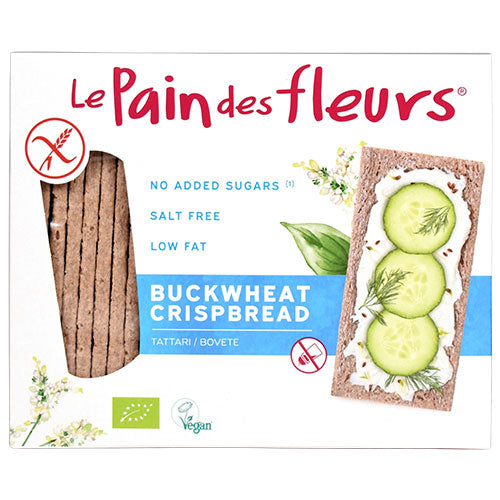 Le pain des fleurs Boghvedeknaekbrød Glutenfri Økologisk U.sukker & Salt | 150 gr fra Le pain des fleurs på Mecindo.dk