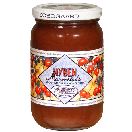 Søbogaard Hybenmarmelade Sødet M.aeble Økologisk | 390 gr fra Søbogaard på Mecindo.dk